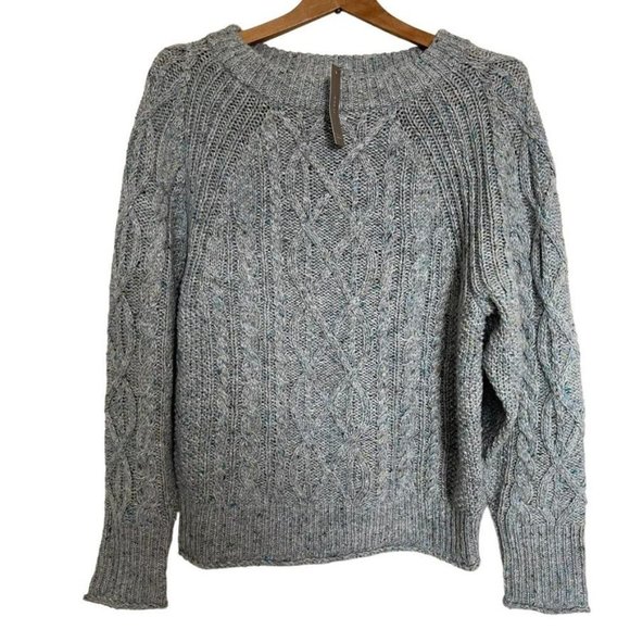 J. Crew Sweaters - J. Crew Donegal Crewneck Cable Knit Light Blue Sweater Size Small NWT #K4819